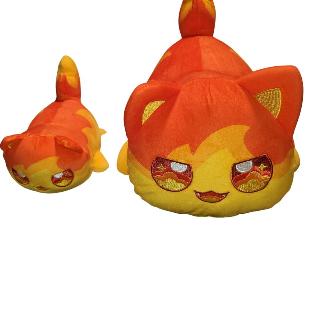 Aphmau MeeMeows Fire Cat Plush Bundle 11" & 6" Classic Mystery Elemental EC